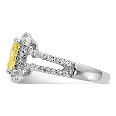 Sterling Silver CZ Halo Ring – view 3