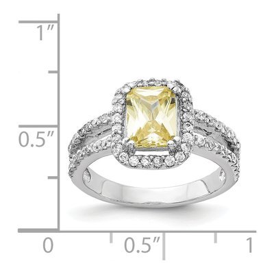 Sterling Silver CZ Halo Ring – view 4