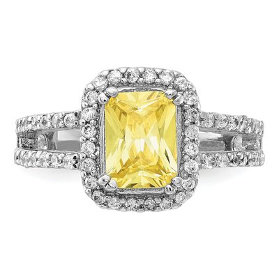 Sterling Silver CZ Halo Ring – view 5