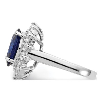 Sterling Silver CZ Halo Ring – view 3