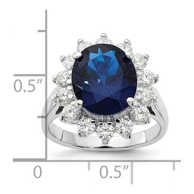 Sterling Silver CZ Halo Ring – view 4