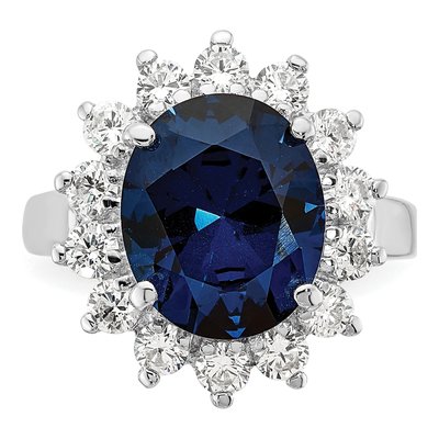 Sterling Silver CZ Halo Ring – view 5
