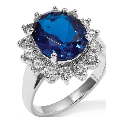 Sterling Silver CZ Halo Ring – view 7