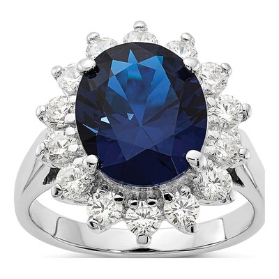 Sterling Silver CZ Halo Ring