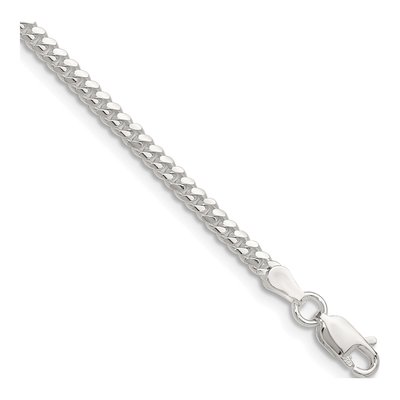 Sterling Silver 2.9mm Domed Curb Chain Bracelet