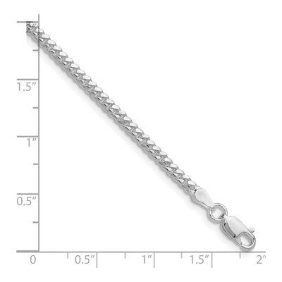 Sterling Silver 2.9mm Domed Curb Chain Anklet – view 2