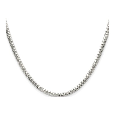Sterling Silver 3.4mm Domed Curb Chain – view 2