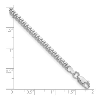 Sterling Silver 3.4mm Domed Curb Chain Bracelet – view 2