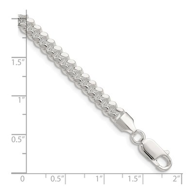 Sterling Silver 5.7mm Domed Curb Chain Bracelet – view 2