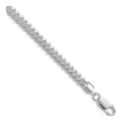 Sterling Silver 5.7mm Domed Curb Chain Bracelet