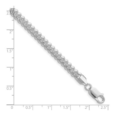 Sterling Silver 5.7mm Domed Curb Chain Bracelet – view 2