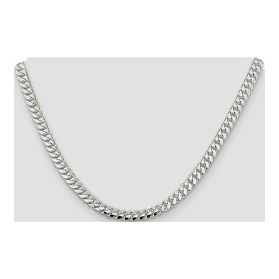 Sterling Silver 6.4mm Domed Curb Chain – view 4