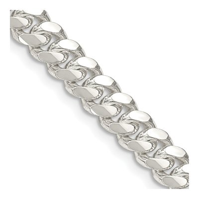 Sterling Silver 6.4mm Domed Curb Chain