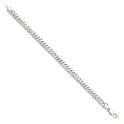 Sterling Silver 6.4mm Domed Curb Chain Bracelet – view 2
