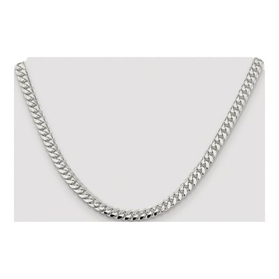 Sterling Silver 6.4mm Domed Curb Chain – view 4