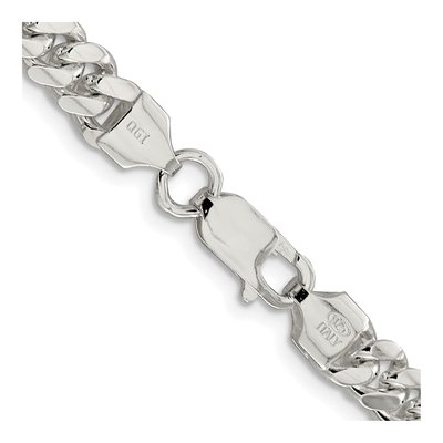 Sterling Silver 6.4mm Domed Curb Chain – view 3