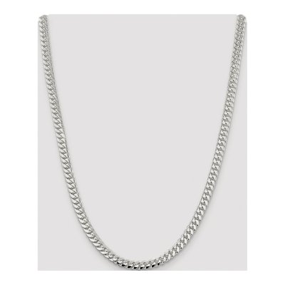 Sterling Silver 6.4mm Domed Curb Chain – view 4