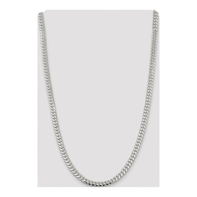 Sterling Silver 6.4mm Domed Curb Chain – view 4