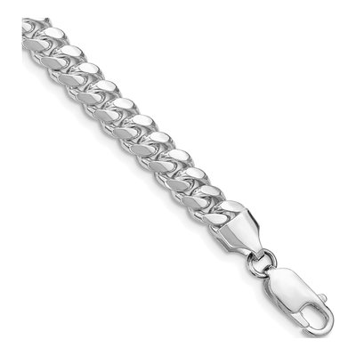 Sterling Silver 6.4mm Domed Curb Chain Bracelet