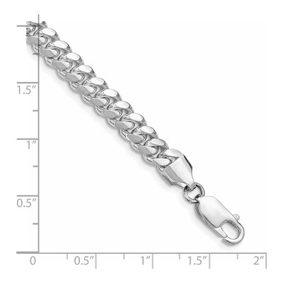 Sterling Silver 6.4mm Domed Curb Chain Bracelet – view 3