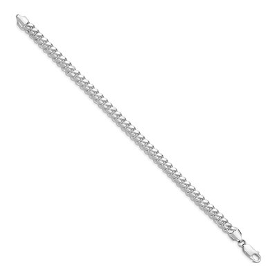 Sterling Silver 6.4mm Domed Curb Chain Bracelet – view 2