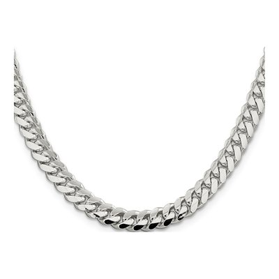 Sterling Silver 7mm Domed Curb Chain – view 2