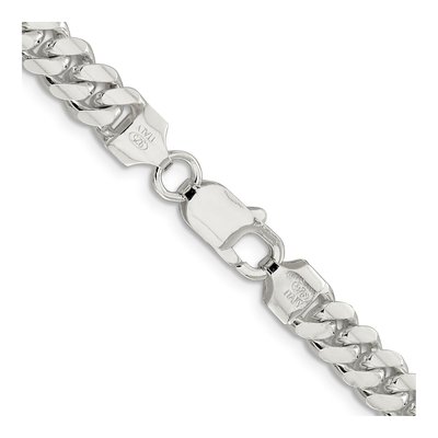 Sterling Silver 7mm Domed Curb Chain – view 3