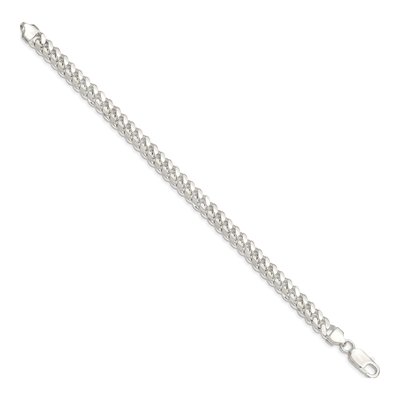 Sterling Silver 7mm Domed Curb Chain Bracelet – view 2