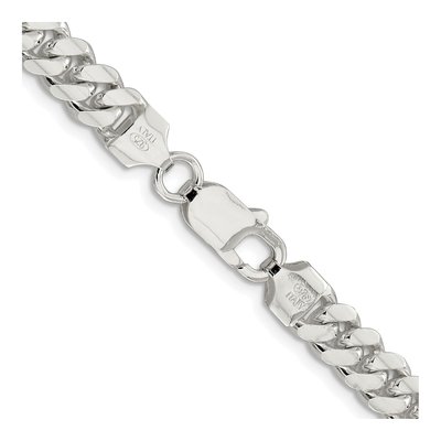 Sterling Silver 7mm Domed Curb Chain – view 3