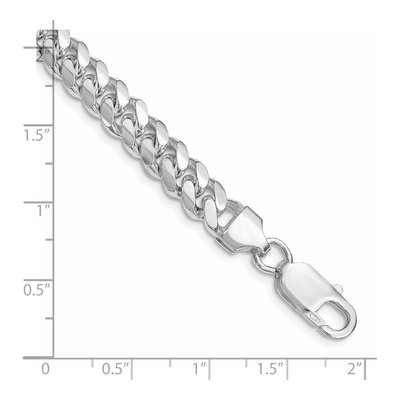 Sterling Silver 7mm Domed Curb Chain Bracelet – view 3