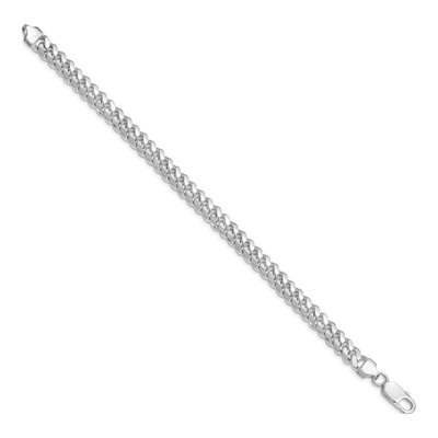 Sterling Silver 7mm Domed Curb Chain Bracelet – view 2