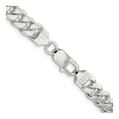 Sterling Silver 7.8mm Domed Curb Chain – view 3