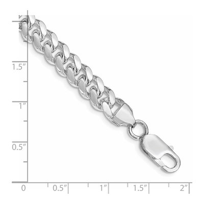 Sterling Silver 7.8mm Domed Curb Chain Bracelet – view 3