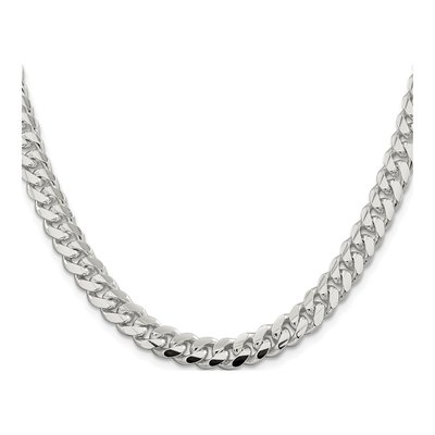 Sterling Silver 7.8mm Domed Curb Chain – view 2