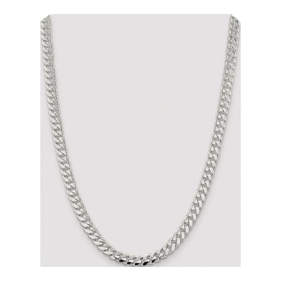 Sterling Silver 7.8mm Domed Curb Chain – view 4