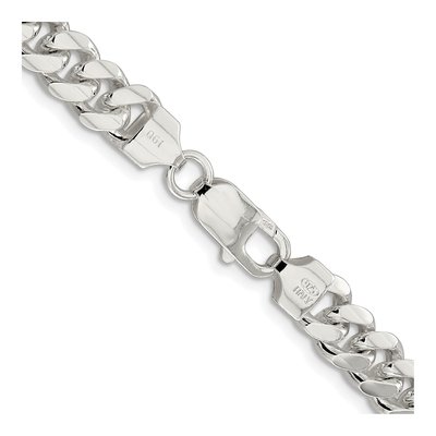 Sterling Silver 7.8mm Domed Curb Chain – view 3
