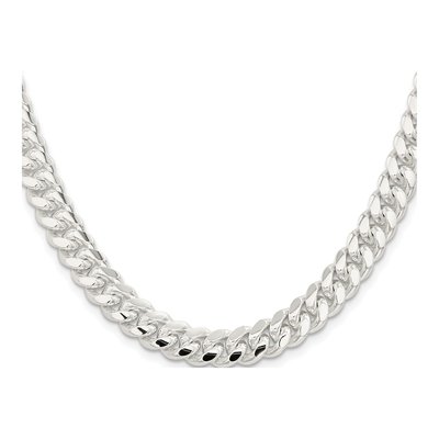 Sterling Silver 9mm Domed Curb Chain – view 2