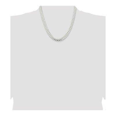 Sterling Silver 9mm Domed Curb Chain – view 4