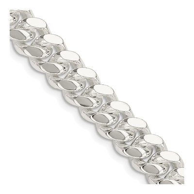 Sterling Silver 9mm Domed Curb Chain