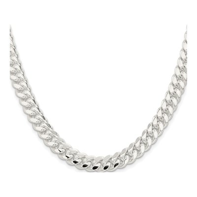 Sterling Silver 9mm Domed Curb Chain – view 2