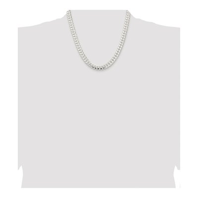 Sterling Silver 9mm Domed Curb Chain – view 4
