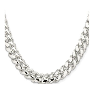 Sterling Silver 10.7mm Domed Curb Chain – view 2