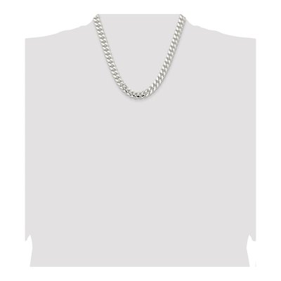 Sterling Silver 10.7mm Domed Curb Chain – view 4