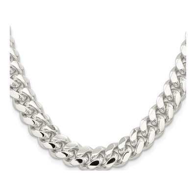 Sterling Silver 10.7mm Domed Curb Chain – view 2