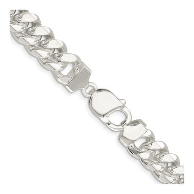 Sterling Silver 10.7mm Domed Curb Chain – view 3