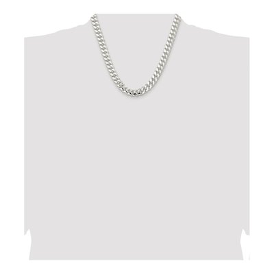 Sterling Silver 10.7mm Domed Curb Chain – view 4