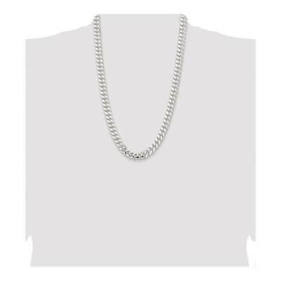 Sterling Silver 10.7mm Domed Curb Chain – view 4