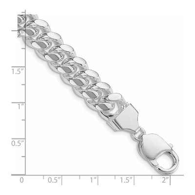 Sterling Silver 10.7mm Domed Curb Chain Bracelet – view 2