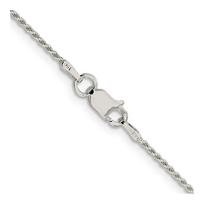 Sterling Silver 1.2mm Diamond-Cut Rope Chain – view 3