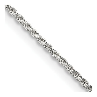 Sterling Silver 1.2mm Diamond-Cut Rope Chain